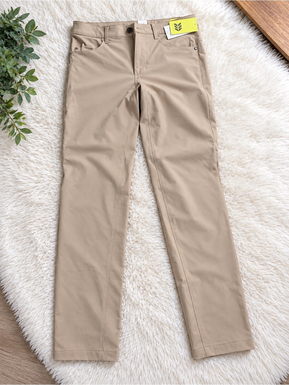 all in motion Men's Khaki Straight Chino Pants
